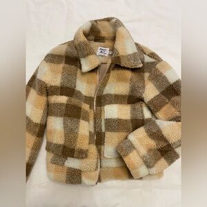 Princess Polly Plaid Sherpa (Size 2)